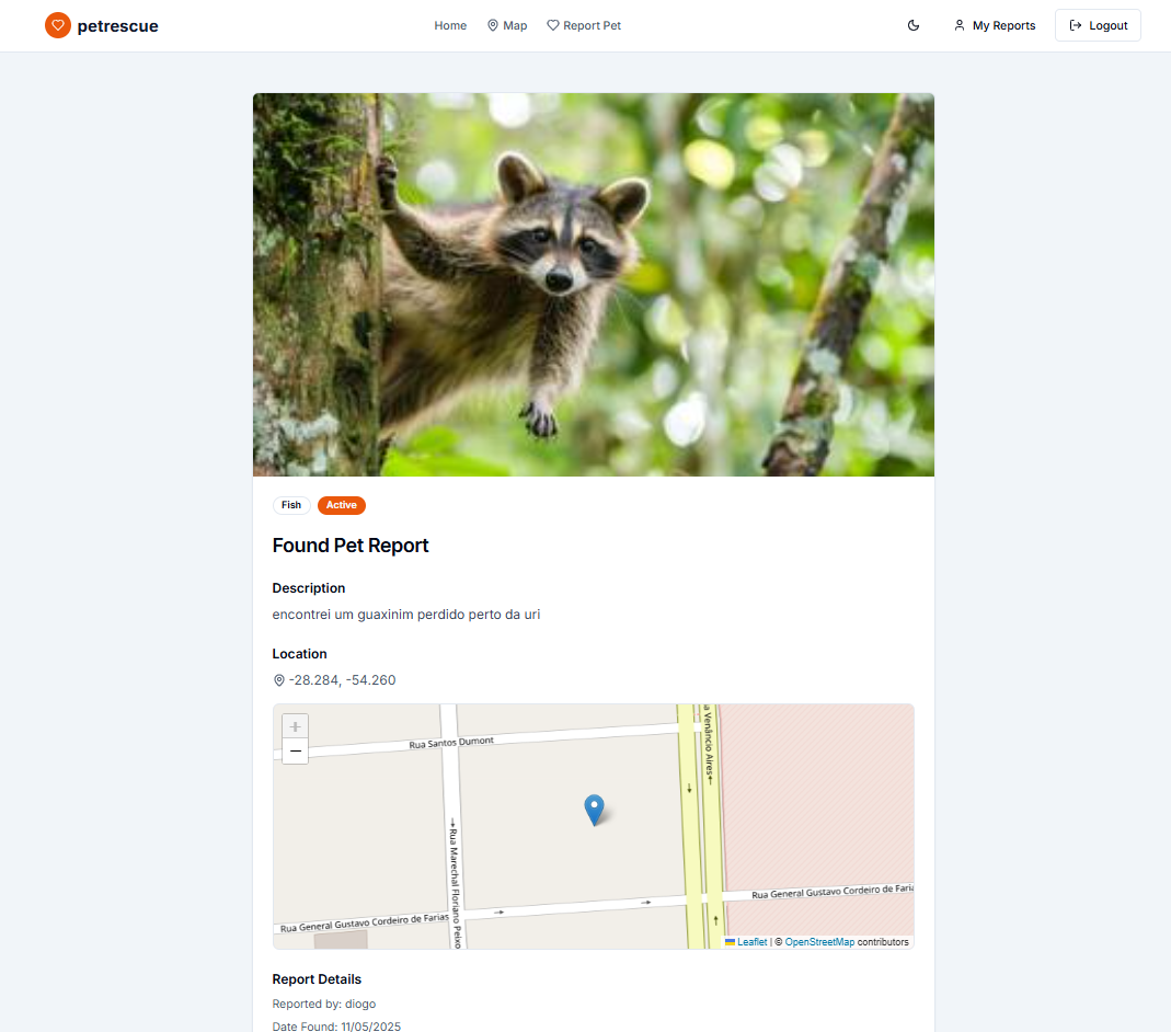 Formulário de criação de relatório